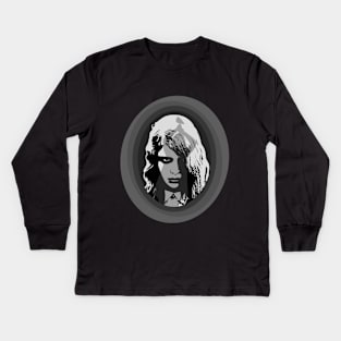 They're Coming to Get You, Barbara (Monochrome) (Night of the Living Dead) Kids Long Sleeve T-Shirt